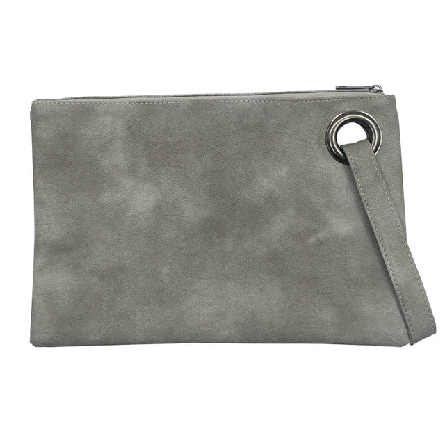 Solid Handbag Clutch Bag Leather - The MAYZ