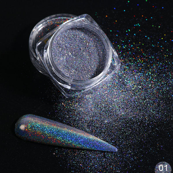 1Box Glitter for Nails Holographic Dip Powder Mirror Polishing - The MAYZ