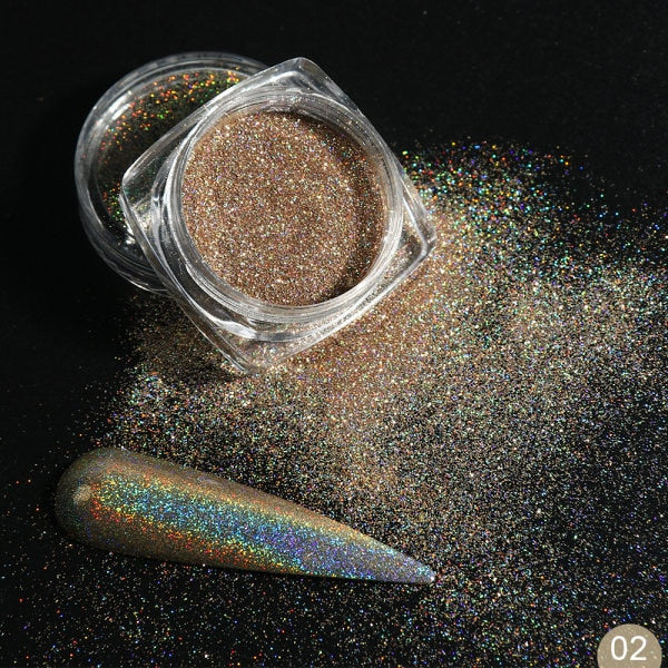 1Box Glitter for Nails Holographic Dip Powder Mirror Polishing - The MAYZ