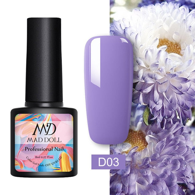 MD DOLL 8ml Sparkling Glitter Nail Gel Polish - The MAYZ