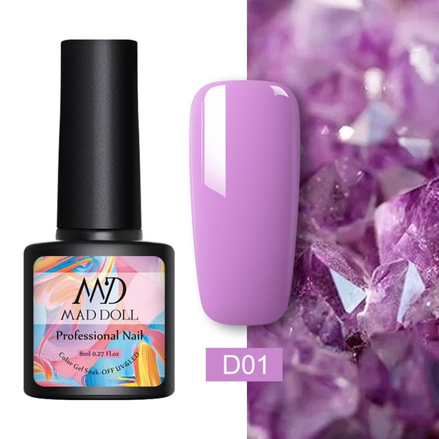 MD DOLL 8ml Sparkling Glitter Nail Gel Polish - The MAYZ