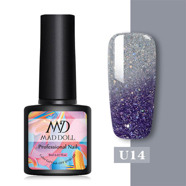 MD DOLL 8ml Sparkling Glitter Nail Gel Polish - The MAYZ