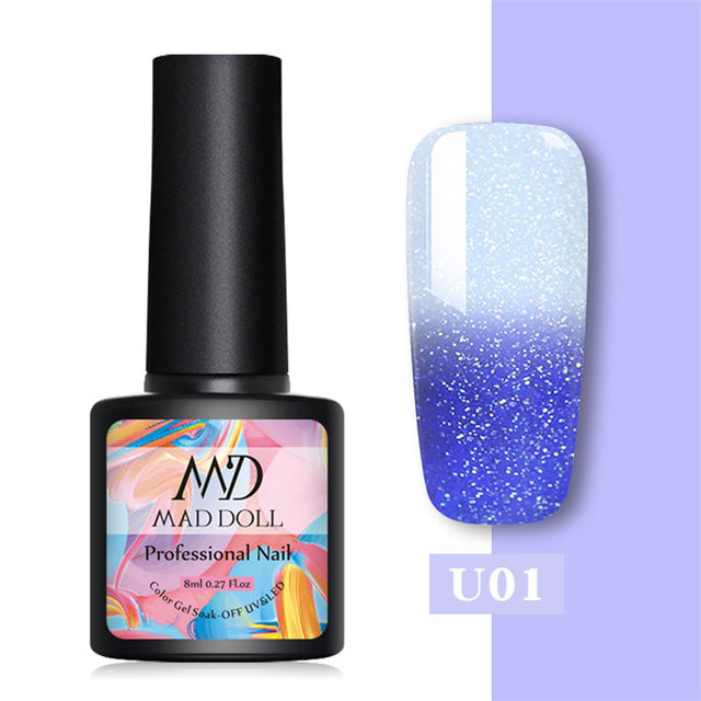 MD DOLL 8ml Sparkling Glitter Nail Gel Polish - The MAYZ