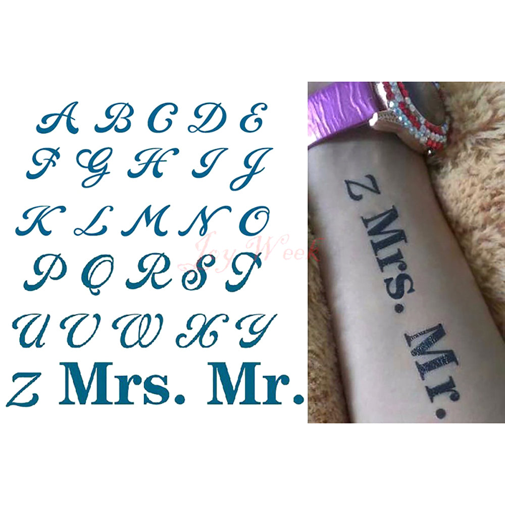 English word letters Waterproof Temporary Tattoo - The MAYZ