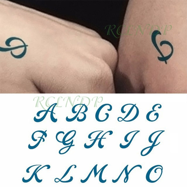 English word letters Waterproof Temporary Tattoo - The MAYZ