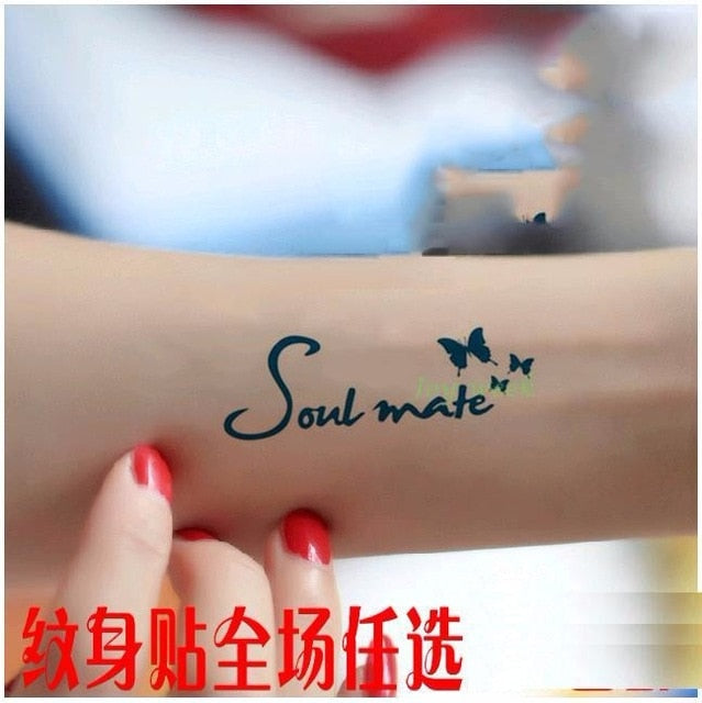 English word letters Waterproof Temporary Tattoo - The MAYZ