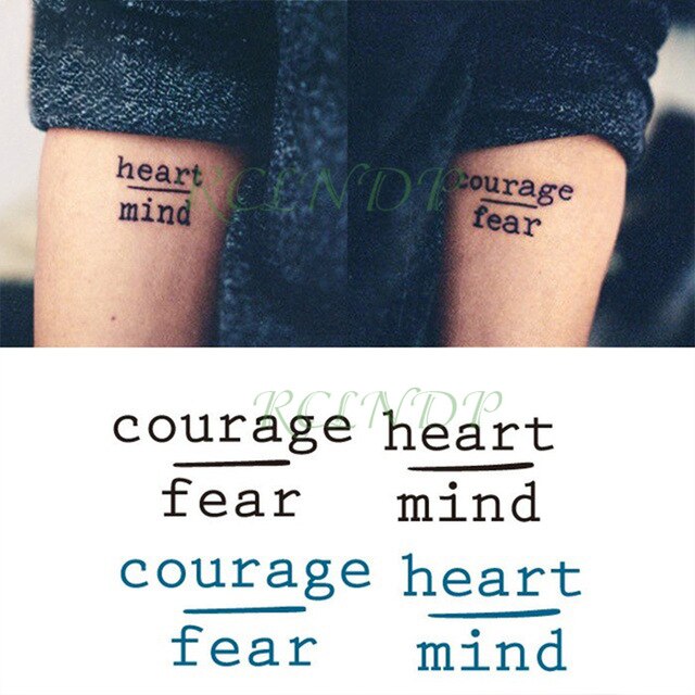 English word letters Waterproof Temporary Tattoo - The MAYZ