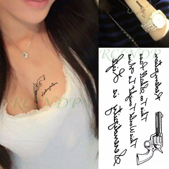 English word letters Waterproof Temporary Tattoo - The MAYZ