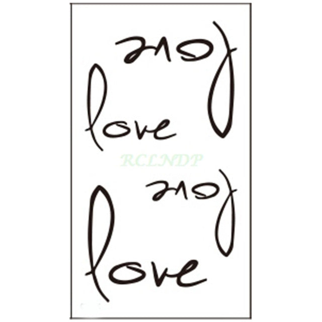 English word letters Waterproof Temporary Tattoo - The MAYZ