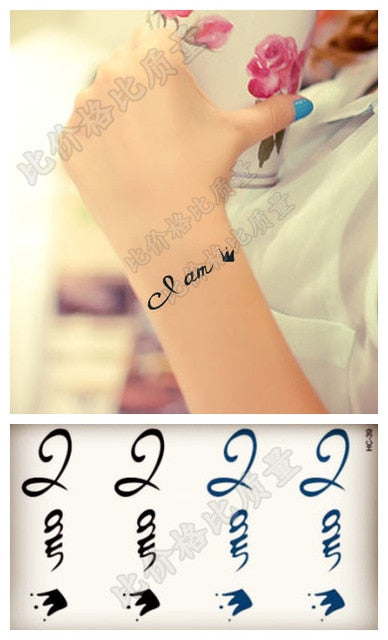 English word letters Waterproof Temporary Tattoo - The MAYZ