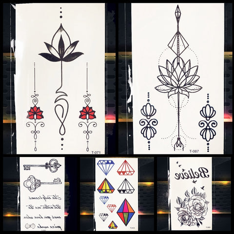 Flower Black Geometry Tattoo - The MAYZ