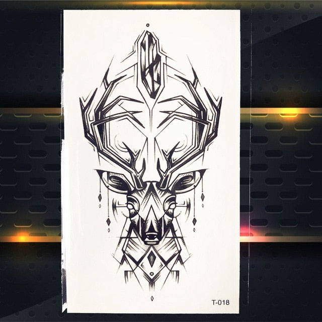 Flower Black Geometry Tattoo - The MAYZ