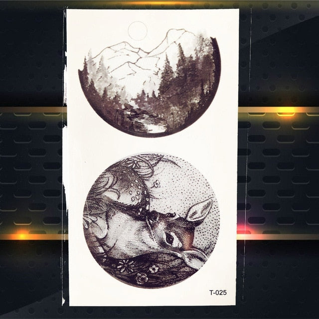 Flower Black Geometry Tattoo - The MAYZ