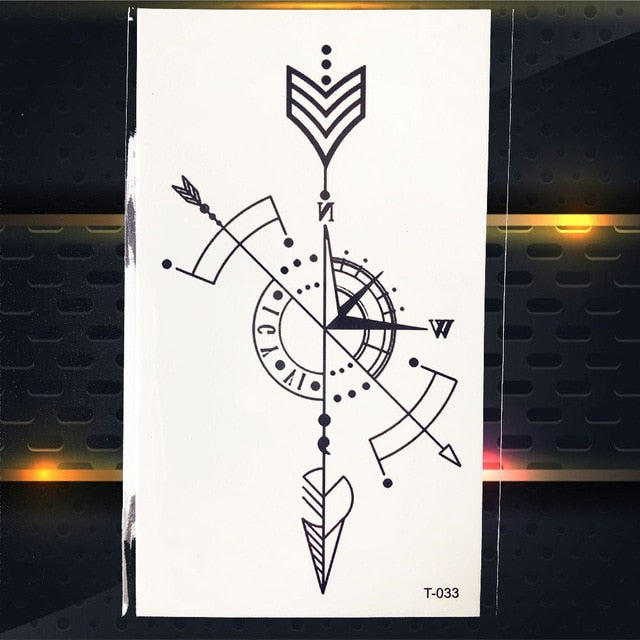 Flower Black Geometry Tattoo - The MAYZ