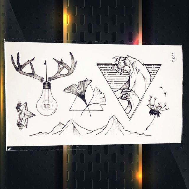 Flower Black Geometry Tattoo - The MAYZ