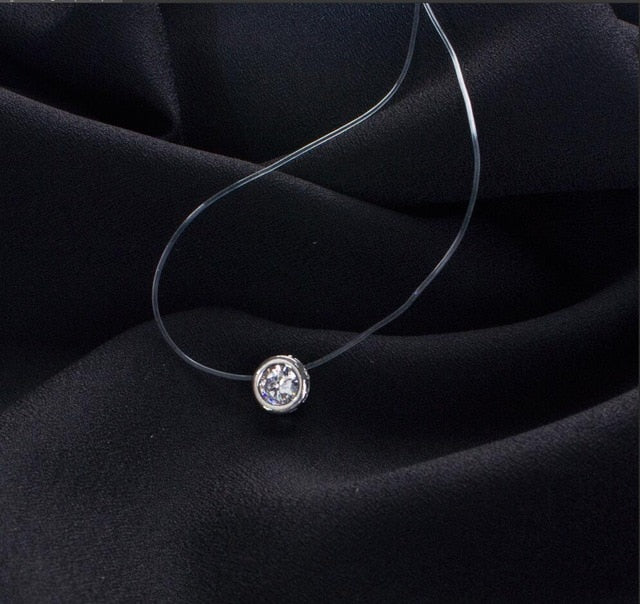 Necklace Silver Invisible Chain - The MAYZ