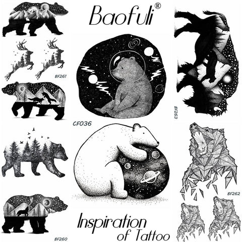 Temporary Tattoo Forest Black Fake - The MAYZ