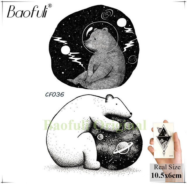 Temporary Tattoo Forest Black Fake - The MAYZ