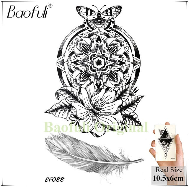 Temporary Tattoo Forest Black Fake - The MAYZ