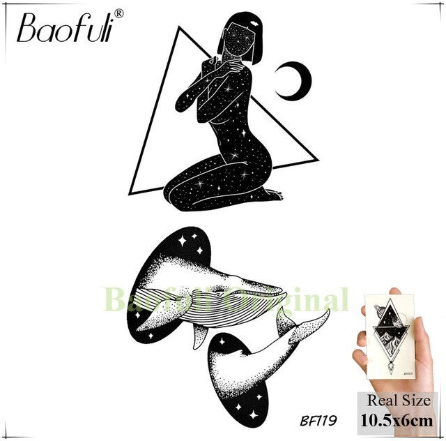 Temporary Tattoo Forest Black Fake - The MAYZ