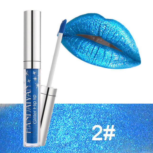 7 Color Glitter Lipstick Long Lasting Waterproof - The MAYZ