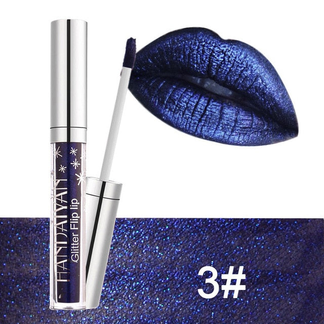 7 Color Glitter Lipstick Long Lasting Waterproof - The MAYZ