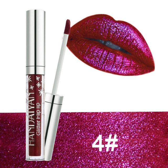7 Color Glitter Lipstick Long Lasting Waterproof - The MAYZ