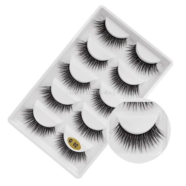 New 3D 5 Pairs Mink Eyelashes extension - The MAYZ