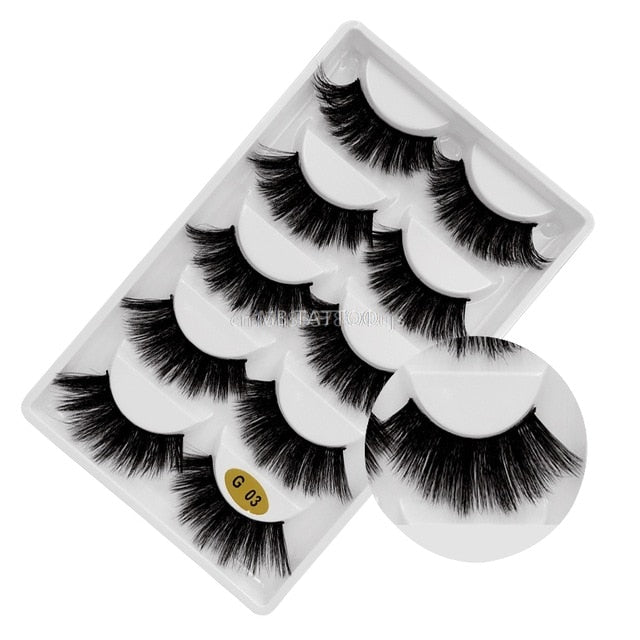 New 3D 5 Pairs Mink Eyelashes extension - The MAYZ