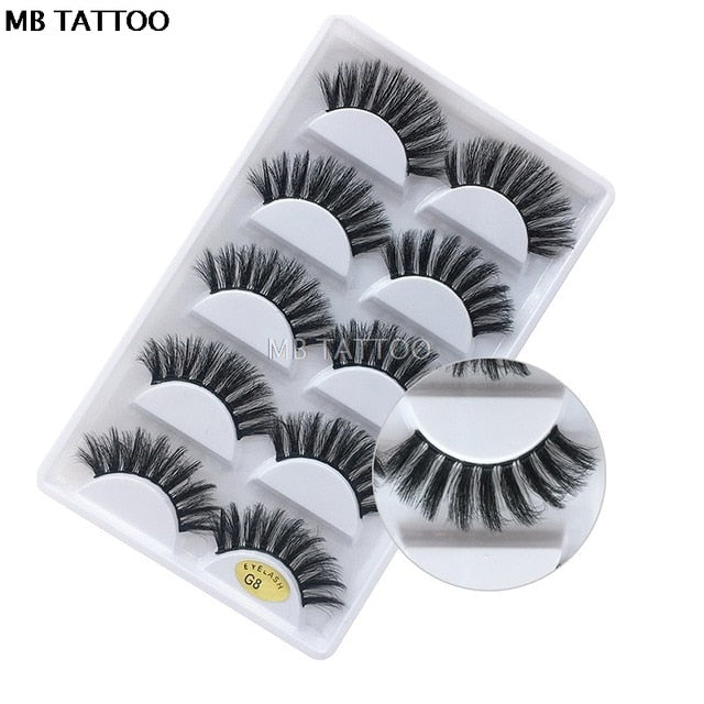 New 3D 5 Pairs Mink Eyelashes extension - The MAYZ