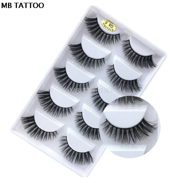 New 3D 5 Pairs Mink Eyelashes extension - The MAYZ