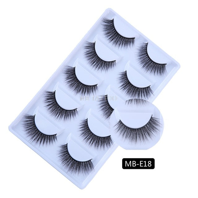 New 3D 5 Pairs Mink Eyelashes extension - The MAYZ