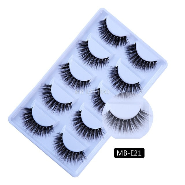 New 3D 5 Pairs Mink Eyelashes extension - The MAYZ