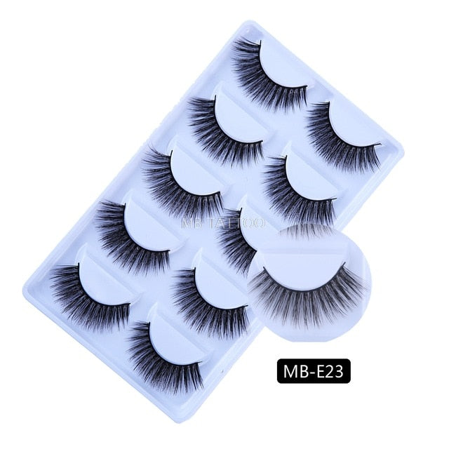 New 3D 5 Pairs Mink Eyelashes extension - The MAYZ