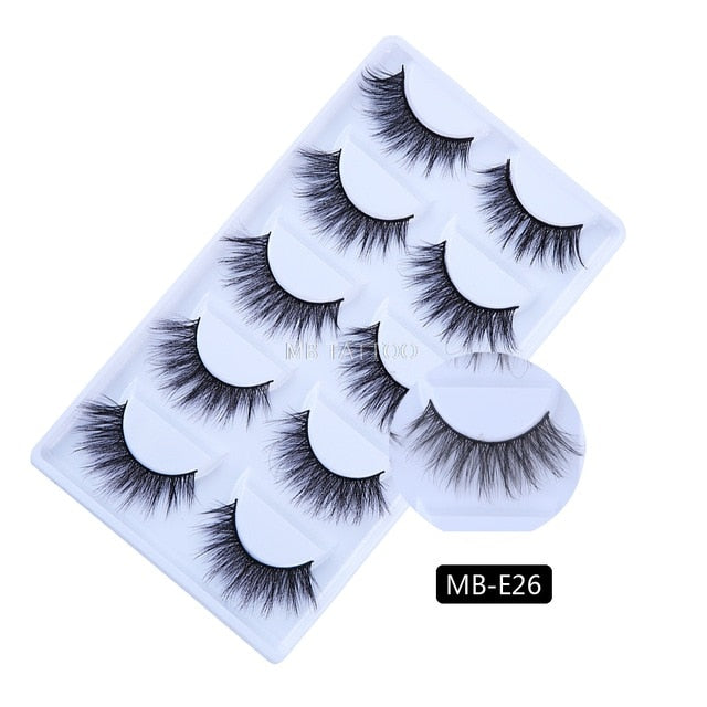New 3D 5 Pairs Mink Eyelashes extension - The MAYZ