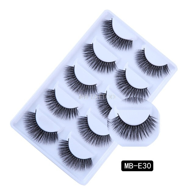 New 3D 5 Pairs Mink Eyelashes extension - The MAYZ