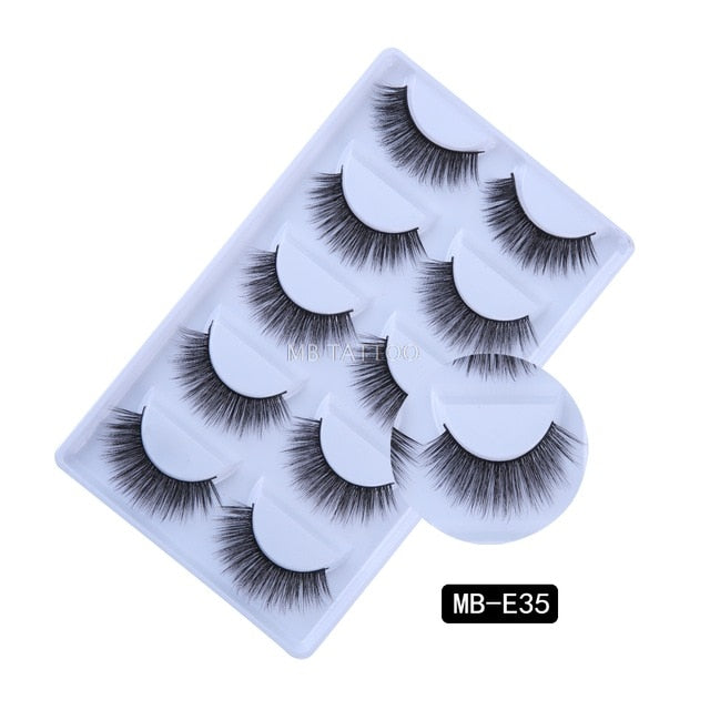 New 3D 5 Pairs Mink Eyelashes extension - The MAYZ