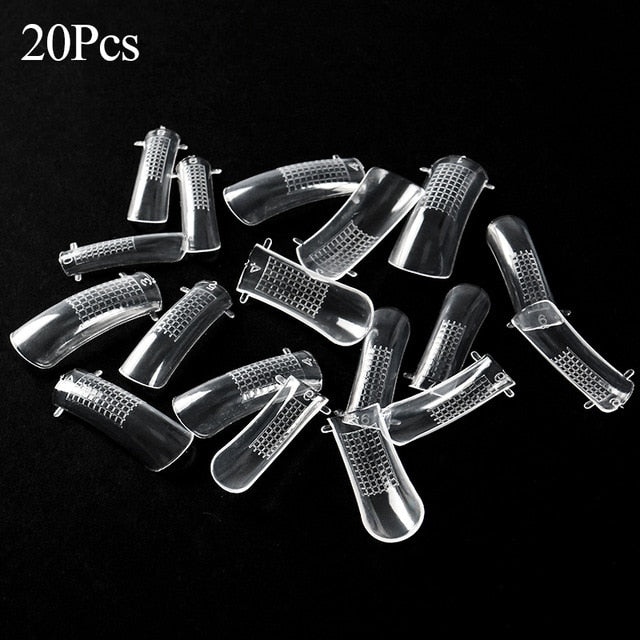 False Nail Tips Extension Forms Acrylic UV Gel Quick Building Mold Nail - The MAYZ