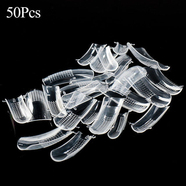 False Nail Tips Extension Forms Acrylic UV Gel Quick Building Mold Nail - The MAYZ