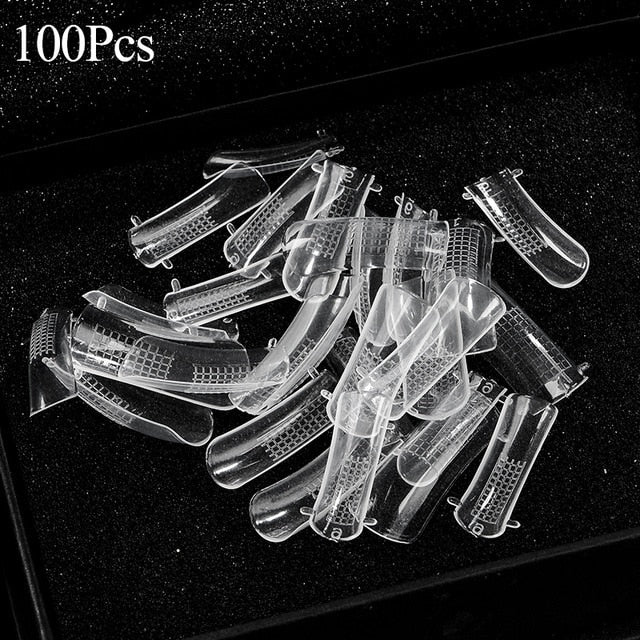 False Nail Tips Extension Forms Acrylic UV Gel Quick Building Mold Nail - The MAYZ