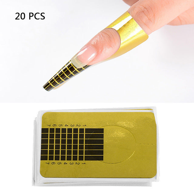 False Nail Tips Extension Forms Acrylic UV Gel Quick Building Mold Nail - The MAYZ